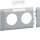 Hager Blende 2-fach Steckdose zu Oberteil 80mm beschriftbar anreihbar lichtgrau