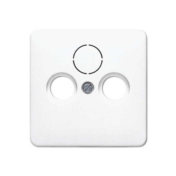 Jung CD561SATWW Abdeckung für Universal-Sat/BK-Dosen, Thermoplast, Serie CD, alpinweiß