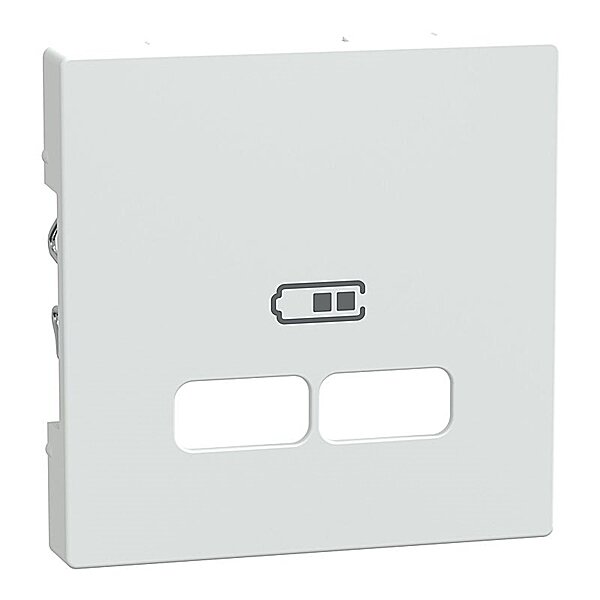 Merten Zentralplatte für USB Ladestation-Einsatz polarweiß glänzend System M