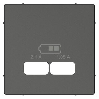 Merten Zentralplatte für USB Ladestation-Einsatz anthrazit System M MEG4367-0414