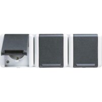 Jung 8230W Schuko-Dreifach-Steckdose,...