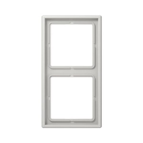 Jung LS982LG Rahmen 2fach, senkrechte und waagerechte Montage, Duroplast, LS 990, lichtgrau