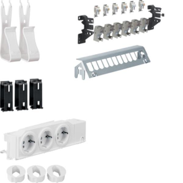 Hager UM00M1 Multimedia Kit univers mit 3xSteckdose