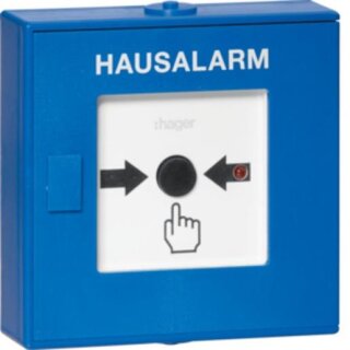 Hager TG558A Funk-Druckknopfmelder für TG55xA, Hausalarm, blau