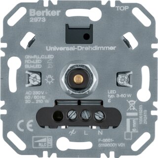 Berker 2973 Berker Universal-Drehdimmer R L C LED Lichtsteuerung
