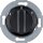 Berker 381113 Jalousie-Drehschalter 1p Zentralstück schwarz glänzend