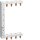 Hager KCF663L Phasenschiene 3polig+N 2-reih.links vertikal