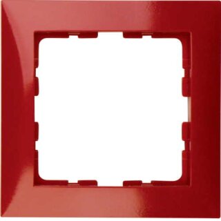 Berker 10118962 Rahmen 1fach S.1 rot, glänzend