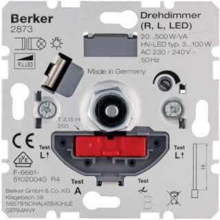 Berker 2873 Drehdimmer Einsatz NV mit Softrastung Hauselektronik