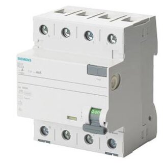Siemens 5SV3346-6KL FI-Schutzschalter 4-polig Typ A 63 A 30 mA N-links