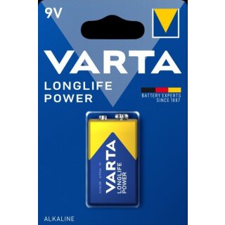 Varta Batterie Longlife Power 9V E Block (1er Blister)