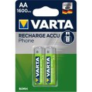 Varta Recharge Accu Phone 1600mAh AA Mignon (2er Blister)
