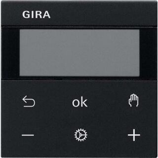 Gira 5394005 System 3000 Raumtemperaturregler BT Schwarz matt
