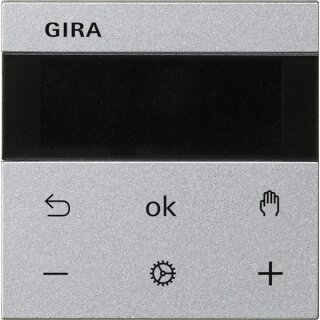 Gira 539426 System 3000 Raumtemperaturregler BT Farbe Alu