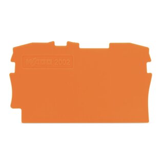 Wago Abschlussplatte u. Zwischenplatte 2002-1292 TopJob S orange