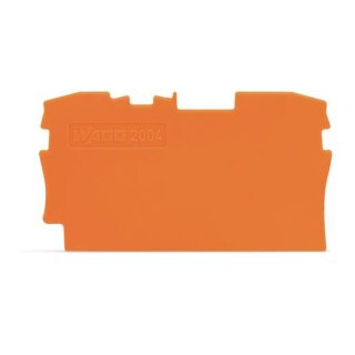 Wago Abschlussplatte u. Zwischenplatte 2004-1292 TopJob S orange