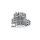Wago Doppelstockklemme 2002-2201 TopJob S L/L 2,5 mm² grau
