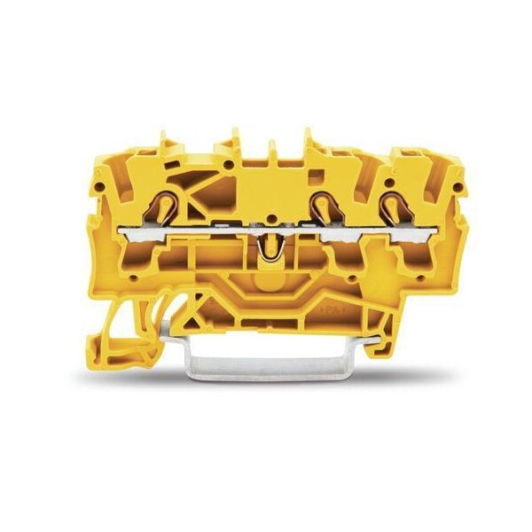 Wago 3 Leiter Durchgangsklemme 2002-1305 TopJob S 2,5 mm² gelb