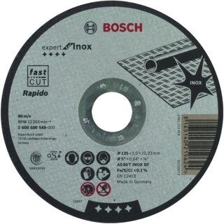 Bosch Trennscheibe Rapido 1,0x125mm INOX gerade