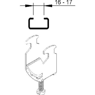 Bügelschelle inkl. Gegenwanne, für Kabel-Ø 16..22 mm | 16 – 22 mm | 691275.3