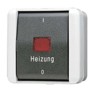 Jung 802HW Heizungsschalter, Aus 2-pol., 10 AX 250 V ~, IP 44, WG 800