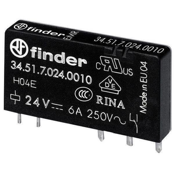 Finder 34.51.7.024.0010 Steck-/Printrelais 24VDC 1Wechsler