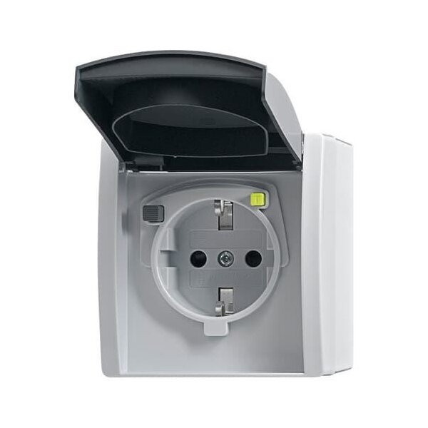 Busch-Jaeger 3120 EWB-53 FI-Schukomat Steckdose SCHUKO® Safety+ grau