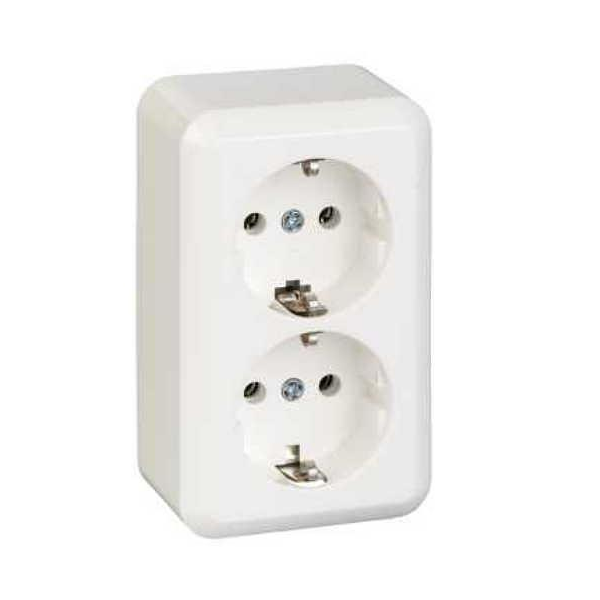 Elso Steckdose 2-fach 16A Contura Schraubklemme reinweiß