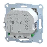 Merten Schuko Steckdose mit USB Ladegerät TPb Polarweiß System M