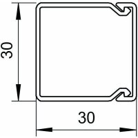OBO Bettermann WDK30030GR Wand- und Deckenkanal 30x30...