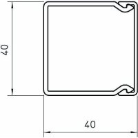 OBO Bettermann Wand- und Deckenkanal WDK 40040 40x40 braun