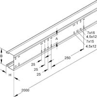 Niedax LLK 60.150 R LFK-Kanal stahlblech pulverbeschichtet RAL 9010 reinweiß