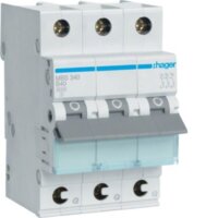 Hager MBS340 Leitungsschutzschalter 3polig 6kA B40A Quick...