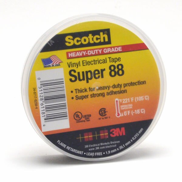 Scotch® Super 33+ Vinyl Elektro-Isolierband, Schwarz, 19 mm x 33 m