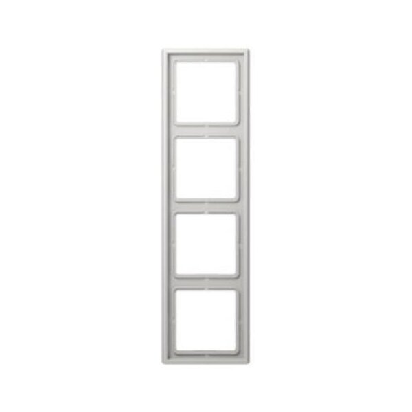 Jung LS984LG Rahmen 4fach, senkrechte und waagerechte Montage, Duroplast, LS 990, lichtgrau