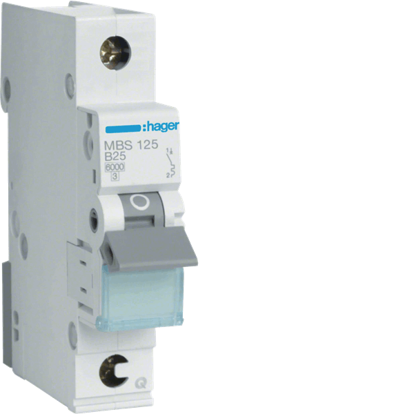 Hager MBS125 Leitungsschutzschalter 1polig 6kA B25A Quick Connect