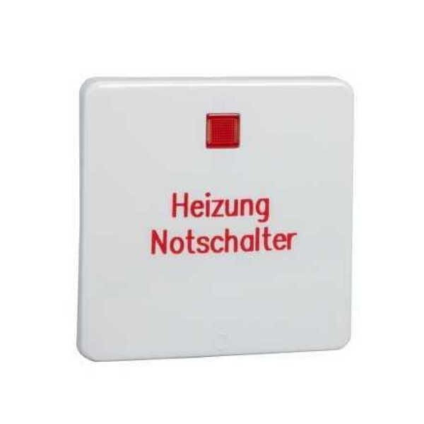 Elso Wippe 2pol. bedruckt Heizung Kennzeichnung erhaben FASHION/RIVA/SCALA reinweiß