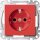 Merten Schuko-Steckdose für Sonderstromkreis Safety+ rubinrot System M MEG2300-0306