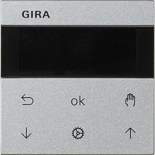 Gira 536626 Bedienaufsatz S3000 Jalousie Schaltuhr Display System55 Farbe Alu