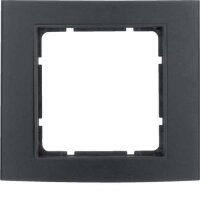 Berker 10113005 Rahmen 1fach B.3 Alu, schwarz/anthrazit