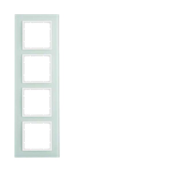 Berker 10146909 Glasrahmen 4fach B.7 polarweiß