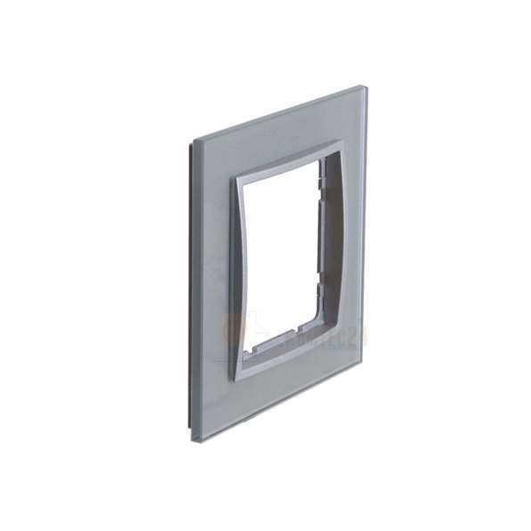 Berker 10116414 Glasrahmen 1fach, B.7, Glas alu/alu matt, lackiert
