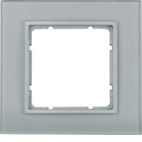 Berker 10116414 Glasrahmen 1fach, B.7, Glas alu/alu matt, lackiert