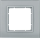 Berker 10116414 Glasrahmen 1fach, B.7, Glas alu/alu matt, lackiert