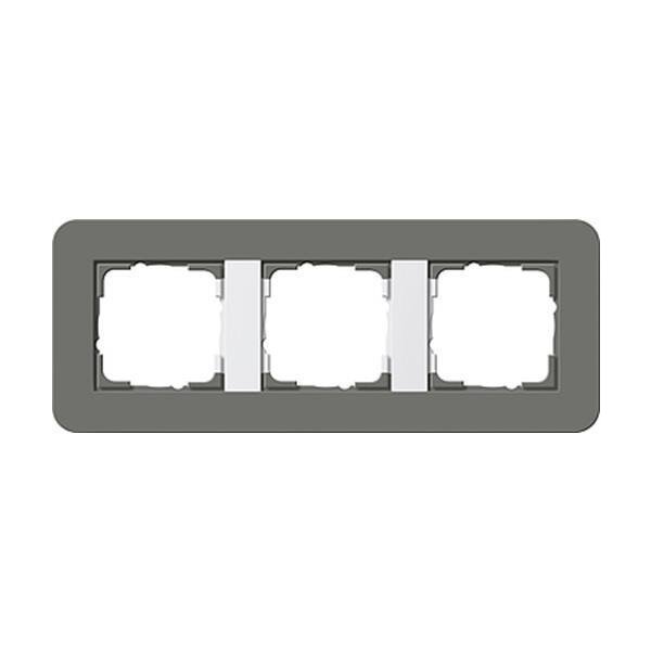 Gira Abdeckrahmen 3fach E3 Dunkelgrau Soft-Touch