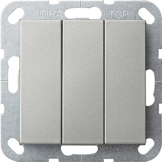 Gira 2832600  Wippschalter 3fach mit Wippen Universal-Aus-Wechselschalter System 55 Edelstahl(lack.)