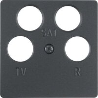 Berker 14841606 Zentralplatte f. Antennendose 4Loch...