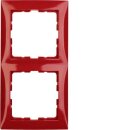 Berker 10128962 Rahmen 2fach S.1 rot, glänzend
