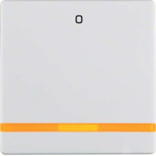 Berker 16246089 Wippe mit oranger Linse und Aufdruck 0 Q.1/Q.3 polarweiß, samt