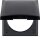 Berker 918282510 Rahmen mit Klappdeckel, Integro Flow/Pure, schwarz glänzend